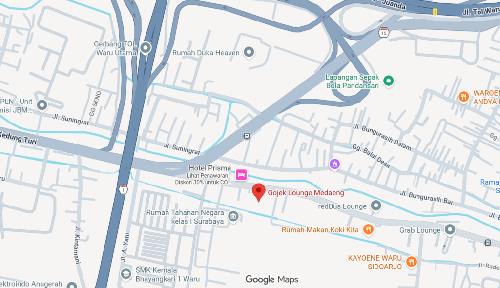lokasi gojek lounge medaeng sidoarjo