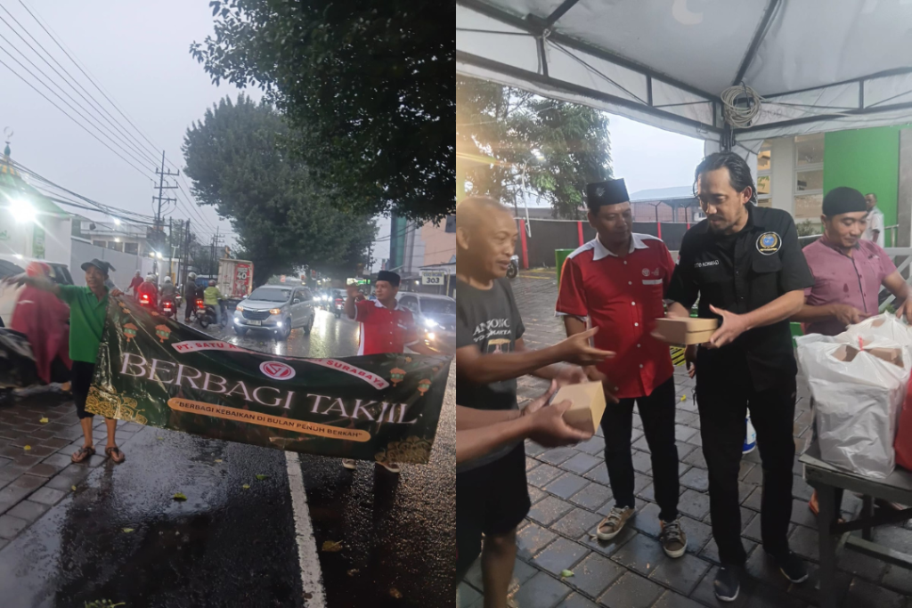 berbagi takjil di jalan letjend sutoyo medaeng