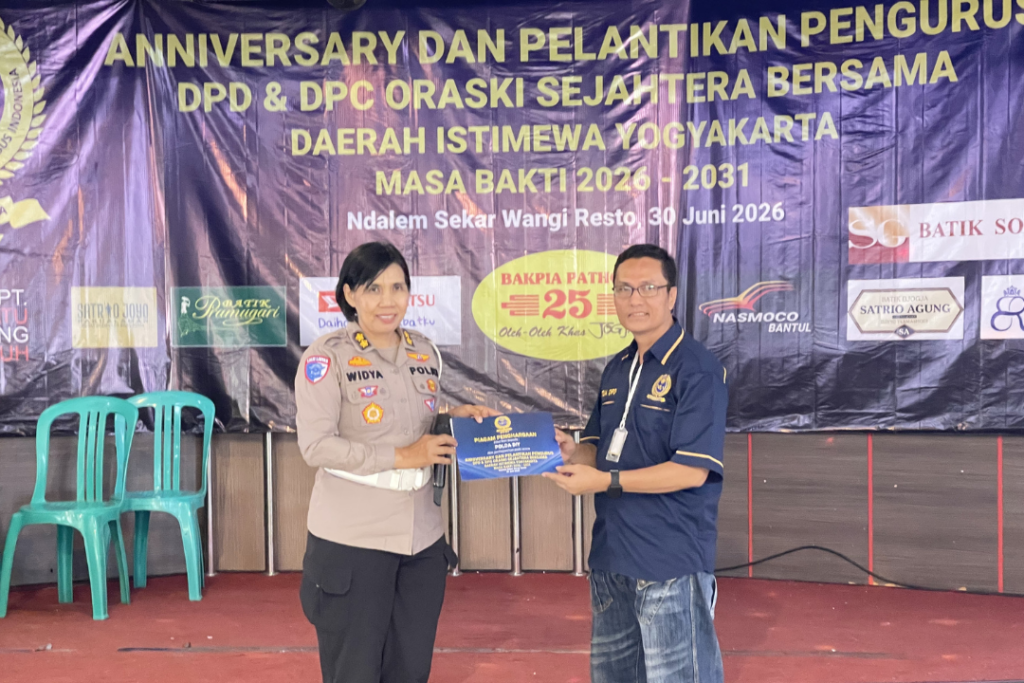 Kasubditkamsel Ditlantas Polda DIY Widya AKBP Widya, Kasubditkamsel Ditlantas Polda DIY bersama Agus Ariyanto, Ketua DPD ORASKI SB DIY